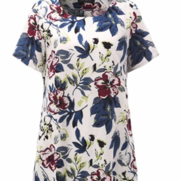 Vintage Loose Printing Short Sleeve Elegant Dress - Picture 1 of 3